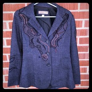 Coldwater Creek stylin blue blazer sz 8